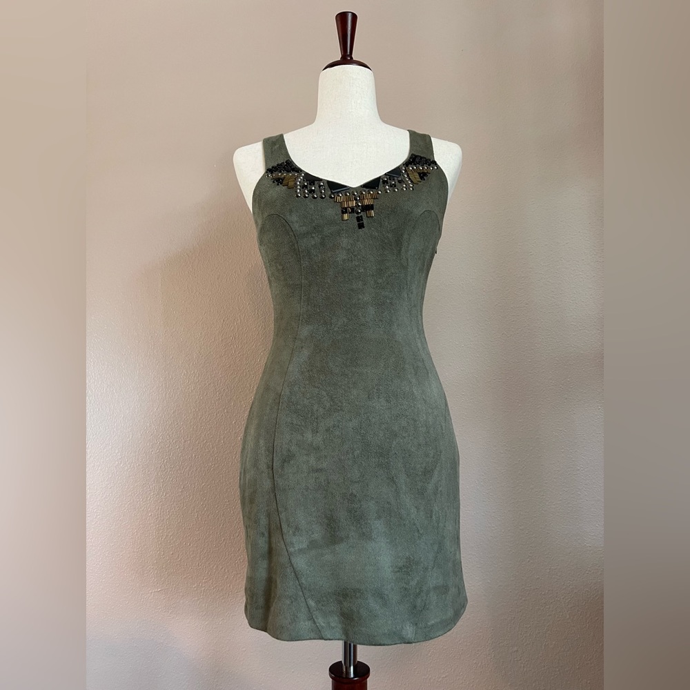 Blue juice dress, sage green, size small